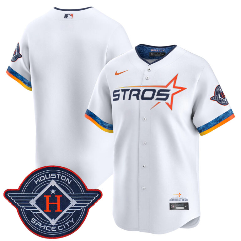 Men Houston Astros white blank 2025 City Connect Vapor Limited Stitched Jersey